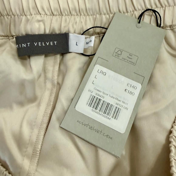 Adorable Cream and Black Polka Dot Tulle Ruffle Skirt - Picture 6 of 6